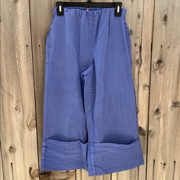 Free People Lyla Cuff Pants in Amparo Blue - Picture 4 of 9